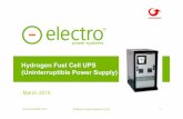 Hydrogen Fuel Cell UPS (Uninterruptible Power Supply) · © Electro Power Systems S.p.A. 6 ElectroSelfTM: Self-recharging Fuel-Cell UPS • Clean on-site hydrogen production, leveraging