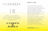 CORPS ÂMES - theatrelepublic.betheatrelepublic.be/documents/preprogramme_2018_2019.pdf · découvrez les spectacles de la nouvelle saison préprogramme 18 19 CORPS & ÂMES édito