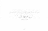 Differential Equations as Enablers of Qualitative … · 2004-07-09 · A differential equation and the associated boundary and/or initial condi- ... The solution of the equation