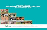 Training Module IncIdenT Response sysTeM - National Institute of Disaster Management · 2018-02-12 · Training Module IncIdenT Response sysTeM operation section chief national Institute