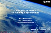 Overview of ARTES co-funding opportunities - .Overview of ARTES co-funding opportunities Alan Brunstr¶m
