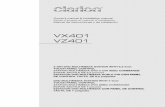 VX401 VZ401 - Clarion · 4 . VX401/VZ401. English Owner’s Manual. 1. FEATURES. Double Din 6.2” Touch Panel Control (VX401) Motorized 7” Touch Panel Control (VZ401) DVD Video/CD-DA/MP3/WMA