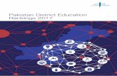 Pakistan District Education Rankings 2017 · Infrastructure and enrolment versus quality ... 7 7.4 Balochistan ... 44 11 29 v 17 49 50 47 37 35 ... the Pakistan Standard of Living
