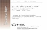 Specific PVMaT R&D in CdTe Product Manufacturing · Integration and test System set-up, testing and training. 6 ... S. Cox, M. McCarthur, T. Dapkus, K. Kamm, and M. Flis First Solar,