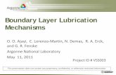 Boundary Layer Lubrication Mechanisms - energy.gov · Boundary Layer Lubrication Mechanisms ... other surface analysis tools ... boundary films being developed in this project will