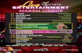 MARCH LINEUP - bearrivercasino.com Mar18 Entertainment Sign_8.5x11… · Classic Rock/Pop/Funk 3.17 BEAR RIVER FIGHTING CHAMPIONSHIP V Bear River Recreation Center 3.17 BFC V AFTER-PARTY