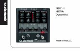 Nova Dynamics US - toneprints.com · NOVA Dynamics USER’S MANUAL. ... that allow you to tailor NOVA Dynamics to fit your rig. ... to any guitar rig NOVA Dynamics Features • 2