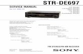 STR-DE697sportsbil.com/sony/STR/STR-D/STR-DE597_v1.0.pdf · STR-DE697 FM STEREO/FM-AM RECEIVER AUDIO POWER SPECIFICATIONS ... Sony Corporation Home Audio Company ... STR-DE697 Video