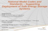 National Model Codes and Standards Supporting Deployment ... · National Model Codes and Standards – Supporting Deployment of Safe Energy Storage ... Model Code Regulation ... Recommended