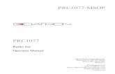 PRC1077-MSOP - RadioManual · Manual Part No. PRC1077-MSOP Release Date ... license is granted to copy or re produce in any form ... Typical 5W 24 Vdc Mobile System with MT-1077-24