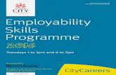 Employability Skills Programme - City, University of … · 2|3 Sponsors of the 2016 Employability Skills Programme You have the academics, you have joined a society and you are actively