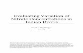 Evaluating Variation of Nitrate Concentrations in … · Evaluating Variation of Nitrate Concentrations in ... For this project, ... HEADWORKS, NANGAL 1.90 987 1018