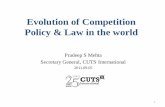 Evolution of Competition Policy & Law in the worldoldwebsite.iica.in/images/Sh_Pradeep_S_Mehta_Evolution.pdf · • 1965 Monopolistic and restrictive trade ... • Some bad practices