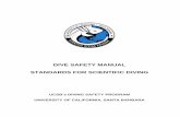DIVE SAFETY MANUAL STANDARDS FOR SCIENTIFIC DIVING · DIVE SAFETY MANUAL STANDARDS FOR SCIENTIFIC DIVING ... 2.10 Introduction 9 ... 8.40 Staged Decompression Diving 30 8.50 Hookah