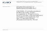 GAO-15-781, EMERGENCY MANAGEMENT: FEMA … · EMERGENCY MANAGEMENT FEMA Collaborates Effectively with Logistics ... types of disasters, ... milestones and performance