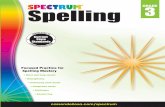 Spelling GRADE 3 Spelling - Carson- .SPECTRUM Spelling GRADE 3 Focused ... 2. a _____ of whales 6