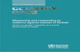 Measuring and responding to violence against women … · 7/26/2011 · Measuring and responding to violence against women in ... draw lessons from experiences and catalyse ... Measuring