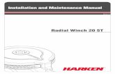 Radial Winch 20 ST - Defender Marine · Radial Winch 20 ST 2 Installation and ... This manual gives technical information on winch ... In case of doubt the Harken® Tech Service is