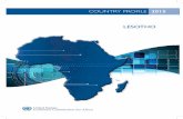 LESOTHO - United Nations Economic Commission … COUNTRY PROFILE - LESOTHO Boxes Box 1: Africa regional integration index: Lesotho 4 Box 2: Forecasts for Lesotho 8 Box 3: The National