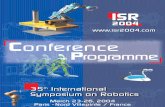 Doc ISR en 28 pages - Freejc.fauroux.free.fr/PUB/ARTICLES/CONF/2004_ISR.pdf · Robotics is a branch of science and technology with a ... Jocelyne Troccaz - France Spyros Tzafestas