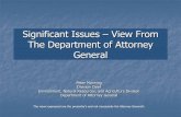 Significant Issues - Department of Attorney General Presentation.pdf · Significant Issues –View From The Department of Attorney General Peter Manning Division Chief Environment,