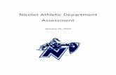 Nicolet Athletic Department Assessment · NICOLET ATHLETIC DEPARTMENT Assessment November, 2009 ... Narrative Summary of ... Summary of WIAA Participation Reports for Nicolet and