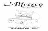 ALXE30 & 30SZ Parts Manual - alfrescogrills.comalfrescogrills.com/wp-content/uploads/2018/04/ALXE-30-30SZ-PARTS... · 30 290-0388 alfresco range knob - bezel ring 4 31 510-0522 alx2