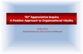 “AI” Appreciative Inquiry A Positive Approach to ... AI.pdf · “AI” Appreciative Inquiry A Positive Approach to Organizational Vitality ... The Thin Book of Appreciative Inquiry,