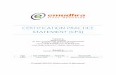 Certification practice statement (CPS) · Certification Practice Statement (CPS) ... Govt. of India under Information Technology Act 2000, ... Certification Practice Statement of
