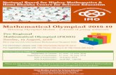 Mathematical Olympiad 2018-19 -   · PDF fileThese are the only Olympiads that lead to participation in the International Mathematical Olympiad (IMO)