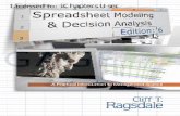 Spreadsheet Modeling & Decision Analysisrazak.utm.my/wp-content/uploads/sites/143/2015/09/CHAPTER-1...AN… · Spreadsheet Modeling & Decision Analysis, Sixth Edition Cliff T. Ragsdale
