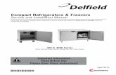 Compact Refrigerators & Freezers - download…download.partstown.com/.../-/en_US/manuals/DEL-4SERIES_spm.pdf · Compact Refrigerators and Freezers Service and Installation Manual