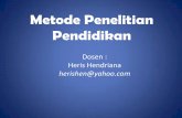 Metode Penelitian Pendidikan - heris-hendriana.dosen ...heris-hendriana.dosen.stkipsiliwangi.ac.id/files/2016/10/1.-Metode... · interpretasi 2) mampu mendisain penelitian di bidang
