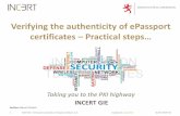 Verifying the authenticity of ePassport certificates ... · Verifying the authenticity of ePassport certificates 1/3 ... Verifying the authenticity of ePassport certificates V1.0