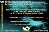 RECENT ADVANCES in - wseas.org · RECENT ADVANCES in ELECTRONICS ... The accepted papers of this conference are published in this Book that will be ... Channel estimation errors are