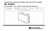 NI 9403 Operating Instructions and Specifications Manuals... · NI 9403 Operating Instructions and Specifications 2 ni.com ... Each channel has a DIO pin to which you can ... NI 9403