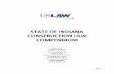 STATE OF INDIANA CONSTRUCTION LAW COMPENDIUM · STATE OF INDIANA CONSTRUCTION LAW COMPENDIUM ... I. Breach of Contract ... recognizes strict liability claims against sellers of defective