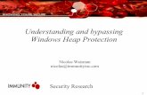 Understanding and bypassing Windows Heap Protection · PDF fileUnderstanding and bypassing Windows Heap Protection ... A quick look at the lookaside ... No sane reference is left behind
