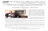 The Folk Club of Reston-Herndon 11-2013.… · Preserving the traditions of Folk Music, ... During college years in the late 60s, ... The Folk Club of Reston-Herndon is a non-profit