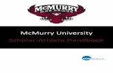 McMurry University€¦ · 2 | P a g e Table of Contents Athletics Directory 4 McMurry University Mission 5 Athletics Administration 6 Athletics Department Mission 6