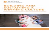 BUILDING AND SUSTAINING A WINNING CULTURE€¦ · THE NECESSITY OF A WINNING CULTURE ... THE COST OF DISENGAGED EMPLOYEES ... have worked all over the world with …