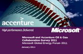 Microsoft and Accenture Oil & Gas Collaboration … · Microsoft and Accenture Oil & Gas Collaboration Survey 2011 Microsoft Global Energy Forum 2011 January 2011