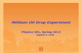 Millikan Oil Drop Experiment - Course Websites · 2 5 2 2 3 0 1 (see write-up) 2/17 ... Millikan Oil Drop experiment Please make a copy (not move!) of Millikan1.opj in your personal