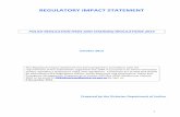 REGULATORY IMPACT STATEMENT - … · REGULATORY IMPACT STATEMENT ... check of police records is a licensing ... 5.1 Cost recovery for Event Management ‐ Personnel and other ...