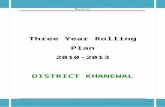 THREE YEARS ROLLING PLAN 2010-2013 DISTRICT KHANEWAL …  · Web viewThree Years Rolling Plan 2010-2013 District Khanewal. Three Years Rolling Plan 2010-2013 District ... and Secondary
