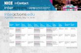 Agenda | Monday, May 14, 2018 - NICE Ltd. · 1 CXone Central 2 CXone User Hub 3 NICE inContact Personal Connection 4 Workforce Management (NICE and inContact) 5 Nexidia Interaction