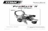 Do not use this equipment before reading this manual ... · Do not use this equipment before reading this manual! ProMark II Line Striper Owner’s Manual ... instruction manual carefully
