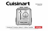 Cuisinart Custom Select TM 2-Slice Toaster CPT-620 · Check that the crumb tray is in place and that there is nothing in the toaster slots. Plug power cord into the wall outlet. 1.