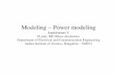 Modeling – Power modeling - SMDPII-VLSI:Special … · Modeling – Power modeling Janakiraman V II year, ME Micro electronics ... Digital integrated circuits by Jan Rabey, Anantha