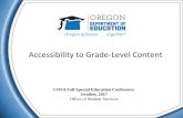 Accessibility to Grade-Level Content - oregon.gov · Step 3 & 4 RDBC & Essentialize Standard ... • Grade 11, Science, ... Training Module – Voiceover PPT and script